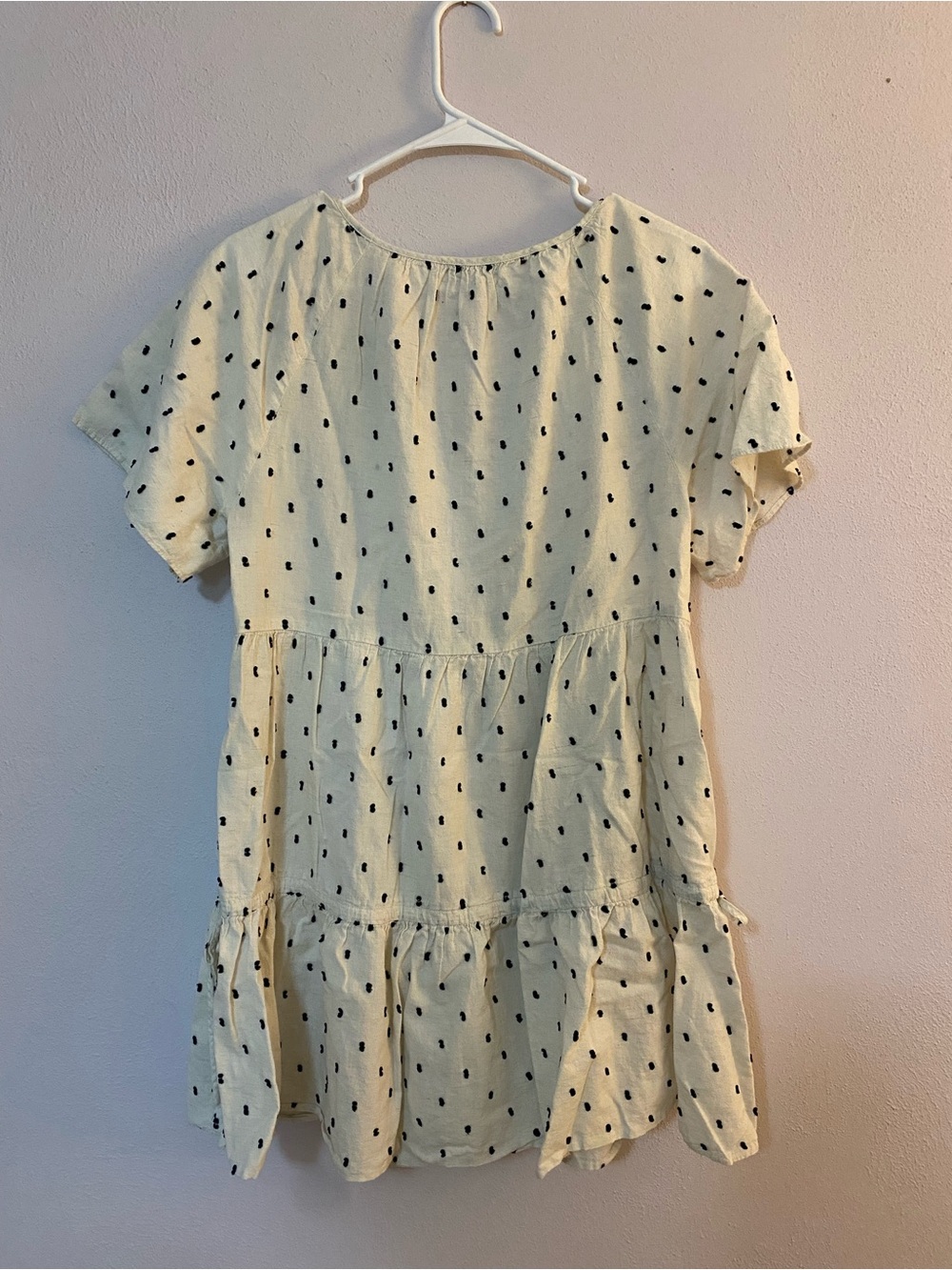 Madewell Cotton-Linen Lorelei Mini Dress in Clip Dot - Picture 6 of 6